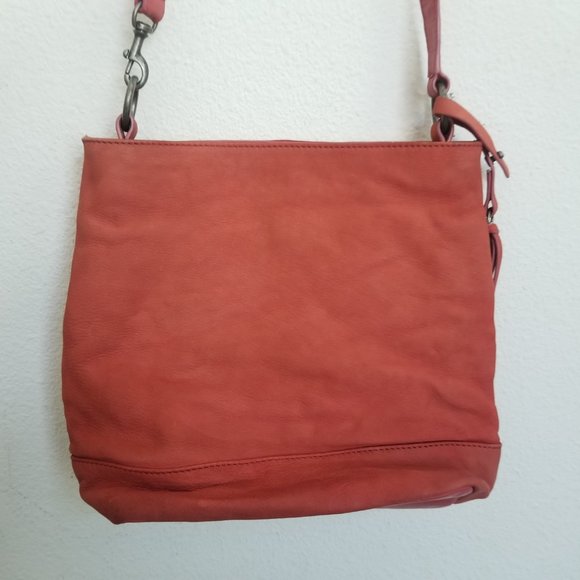 LUCKY BRAND Red Brick Genuine Leather Crossbody Shoulder Bag - Picture 5 of 13